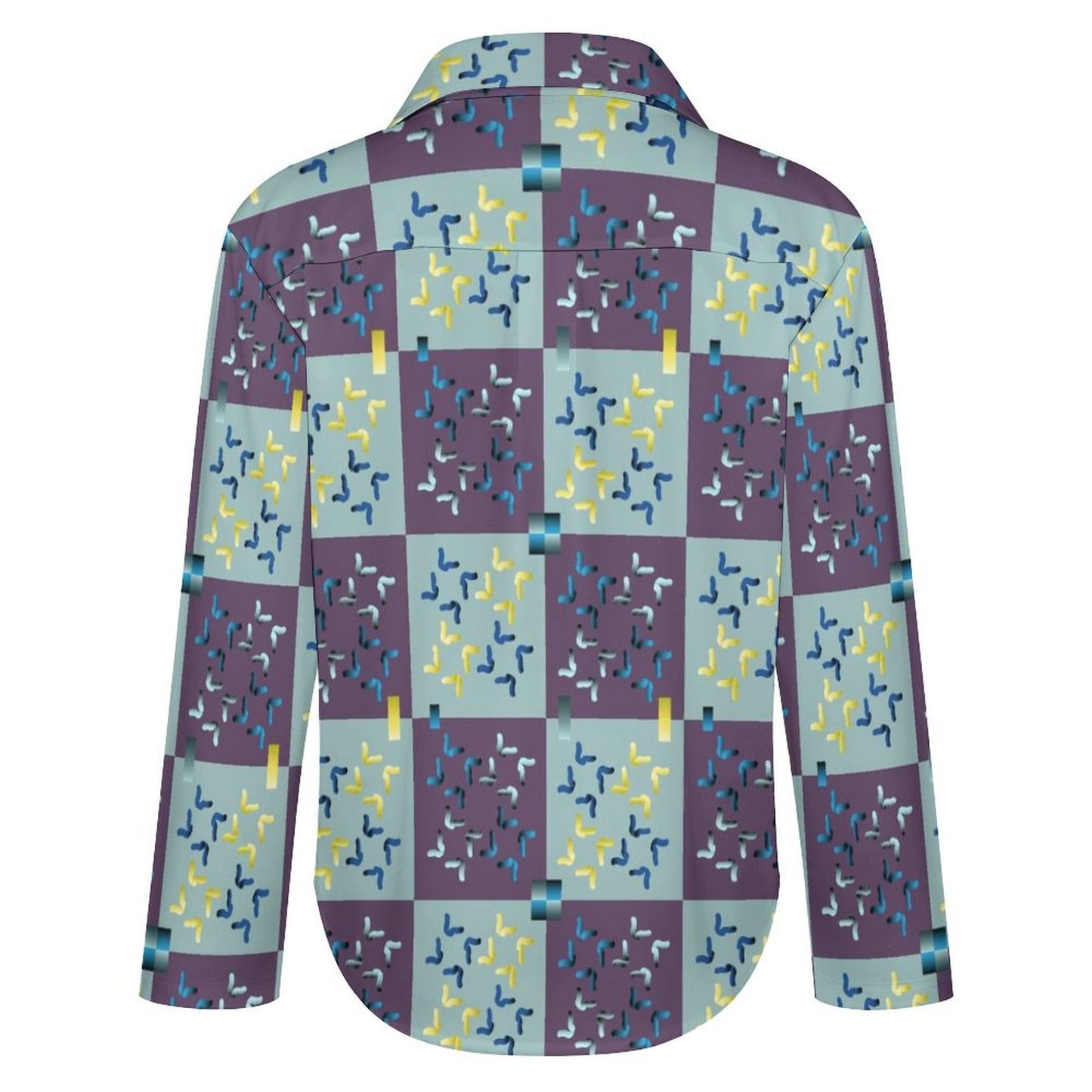 Long Sleeve Shirt Blouse Kukloso Abstract No 1560