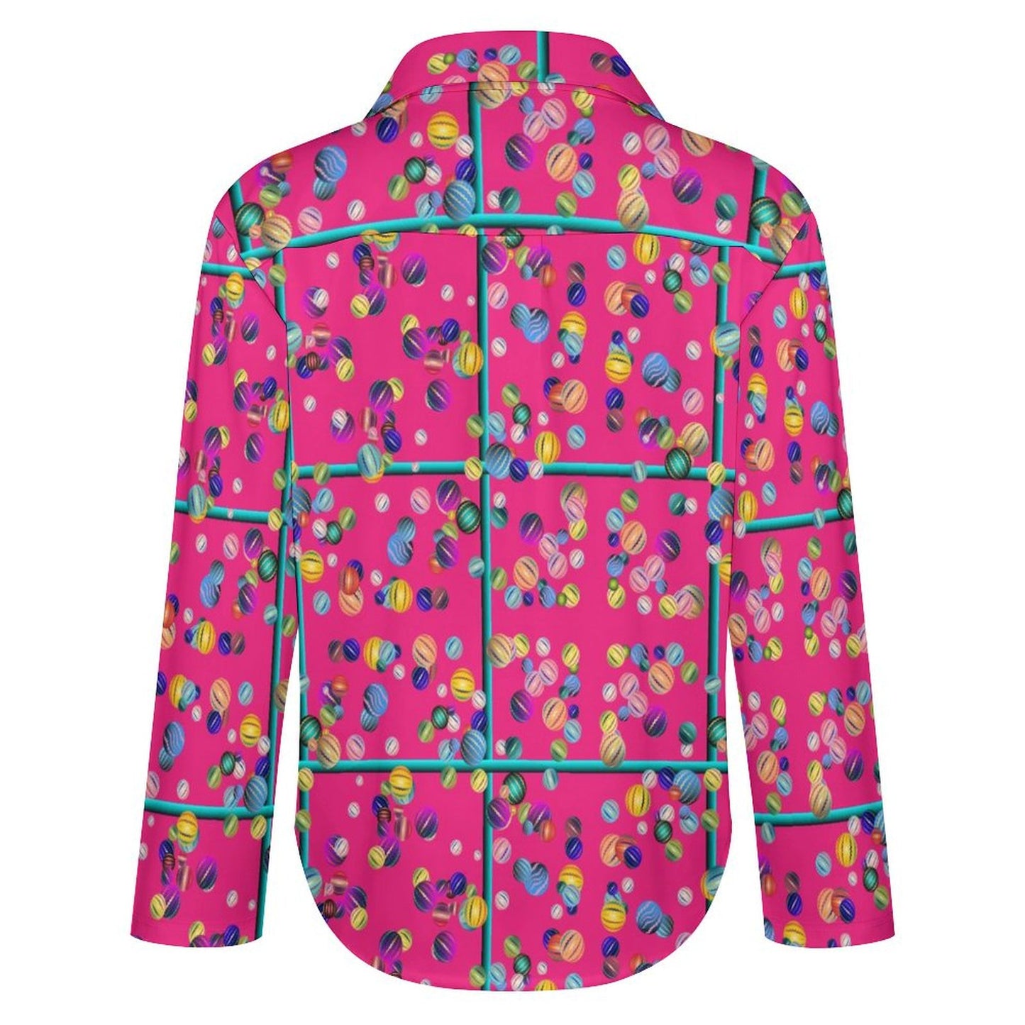 Long Sleeve Shirt Blouse Kukloso Abstract No 1127