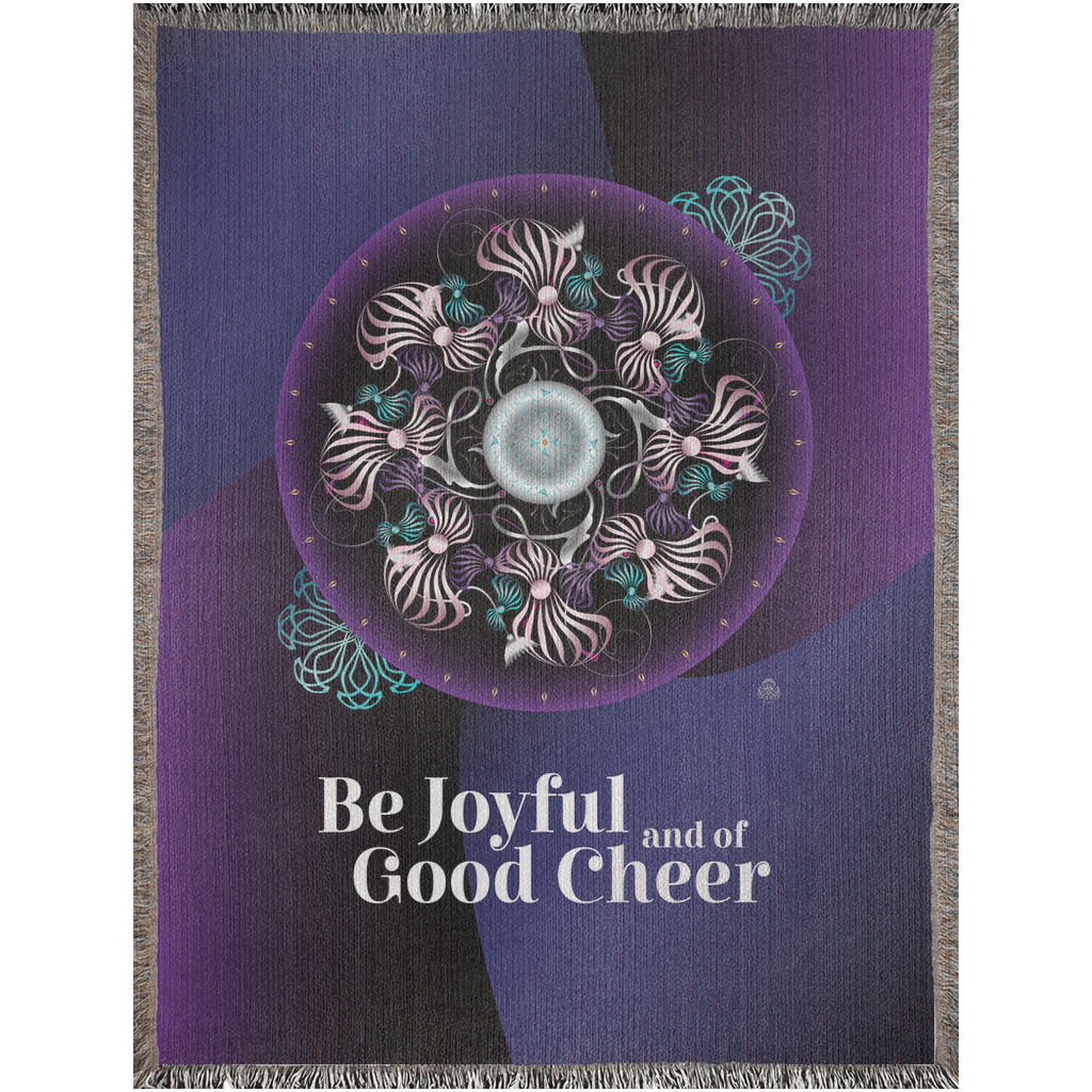Woven Blankets Kukloso Kuklos No 4498 'Be Joyful & of Good Cheer' - Free Shipping