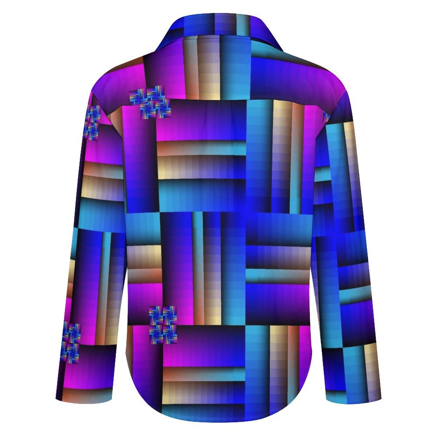 Long Sleeve Shirt Blouse Kukloso Abstract No 713