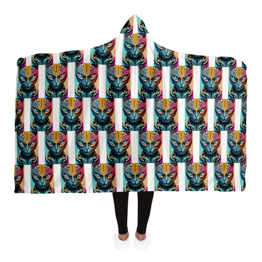 Hooded Blanket - AOP Kukloso Mr. Cat - Free Shipping