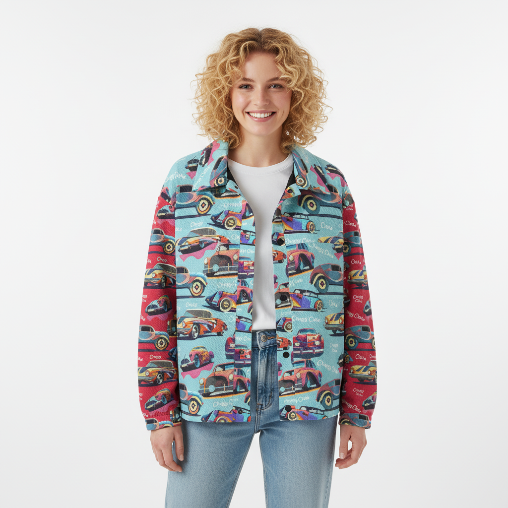 AOP Unisex Casual Lapel Jacket Kukloso Crazy Cars