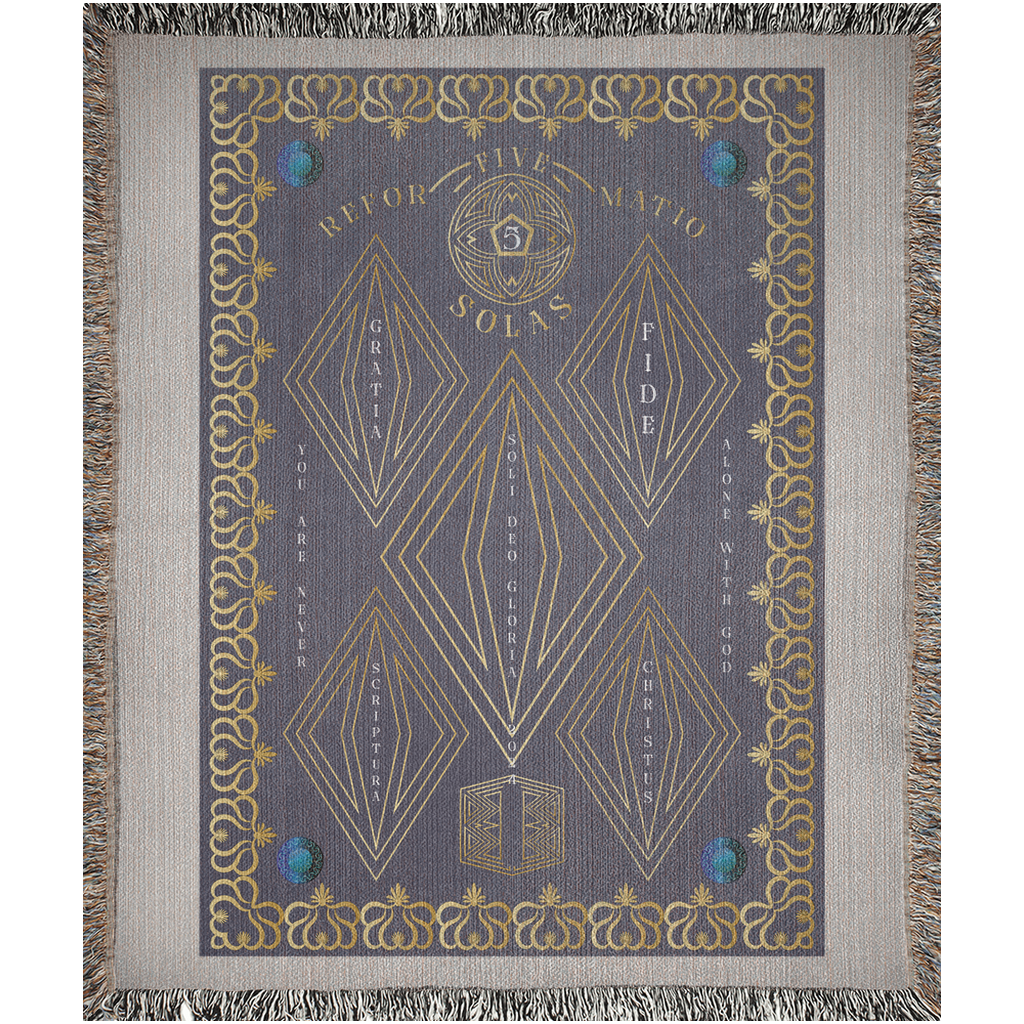Woven Blankets Kukloso 'The Five Solas of the Reformation' - Free Shipping