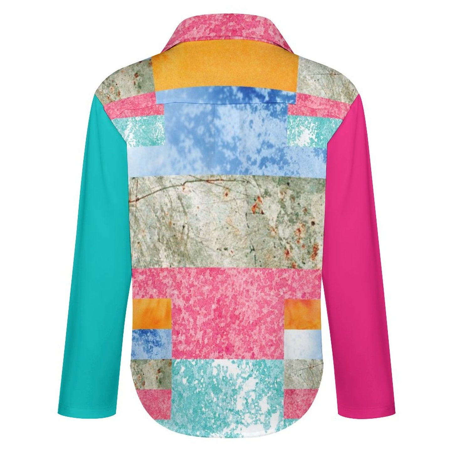 Long Sleeve Shirt Blouse Kukloso Abstract No 586