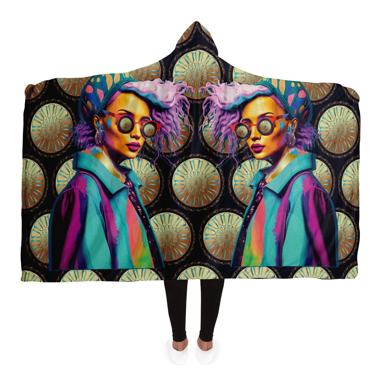 Hooded Blanket - AOP Kukloso Punk Chic No 2 A - Free Shipping