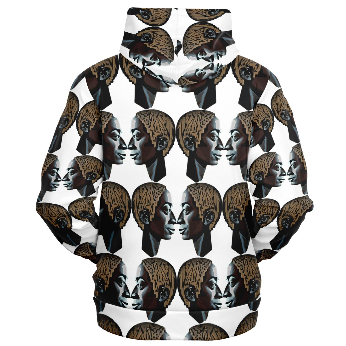 Fashion Zip-Up Hoodie - AOP Kukloso Cubist Faces No 44 - Free Shipping