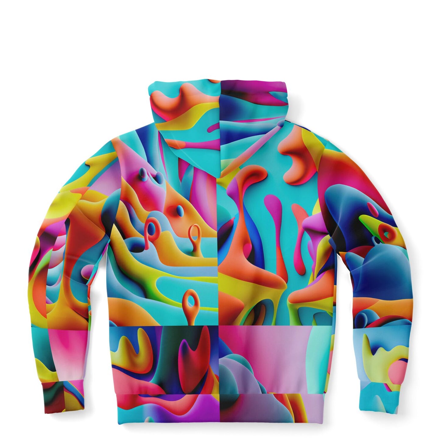 Fashion Zip-Up Hoodie - AOP Kukloso Got Color Multicolored Large Pattern - Free Shipping