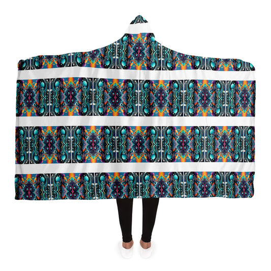 Hooded Blanket - AOP Kukloso Space Faces No 28 - Free Shipping