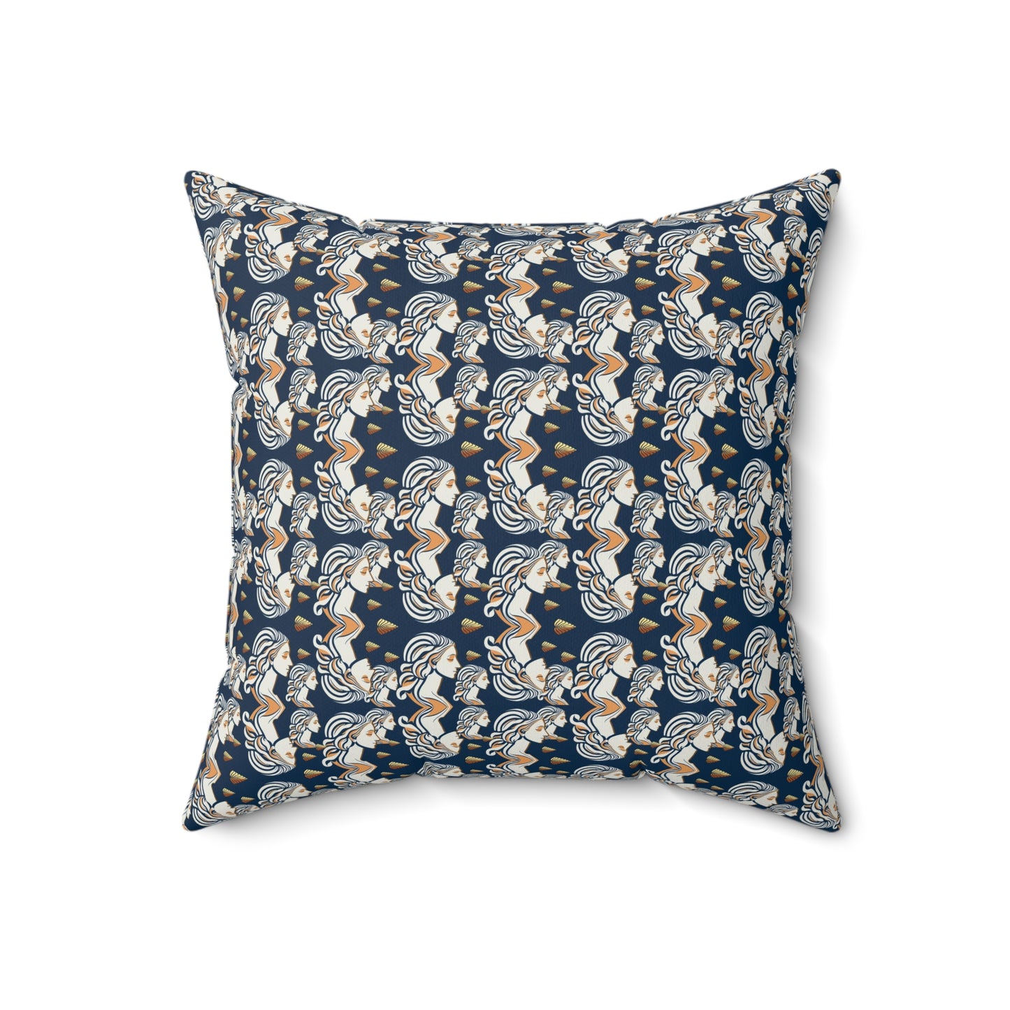 Spun Polyester Square Pillow Kukloso Greek Woman No 2 - Free Shipping