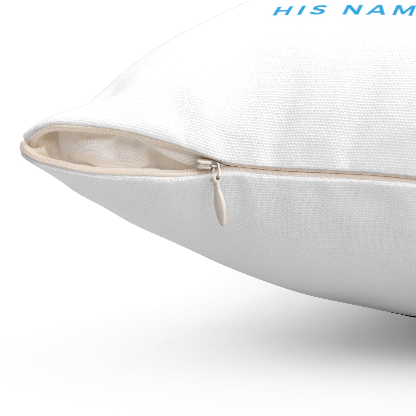 Spun Polyester Square Pillow Lux Mundi/ His Name Is Jesus - Free Shipping