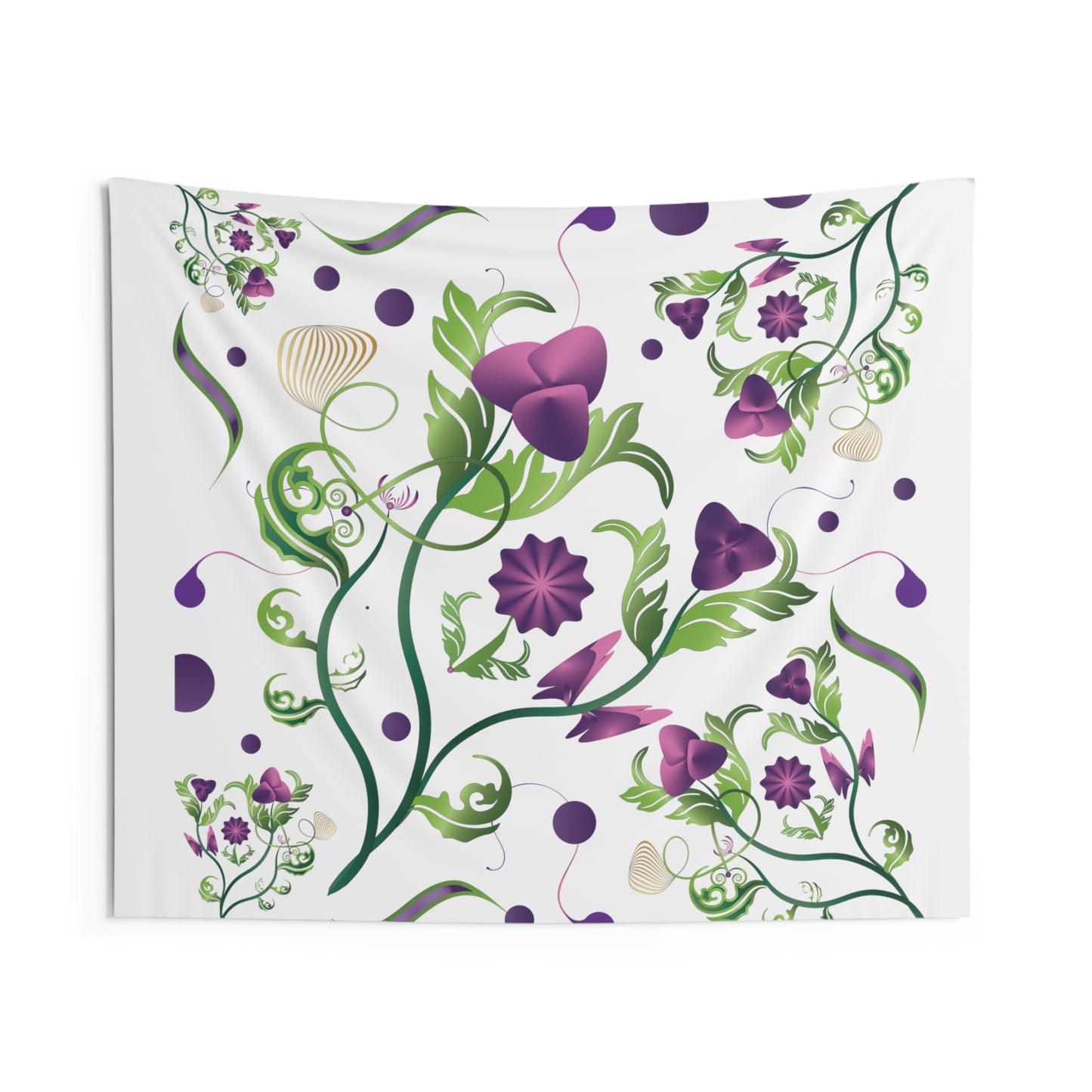 Indoor Wall Tapestries Kukloso Mandala Decorata No 7 Melange de fleur Abstract Flowers - Free Shipping