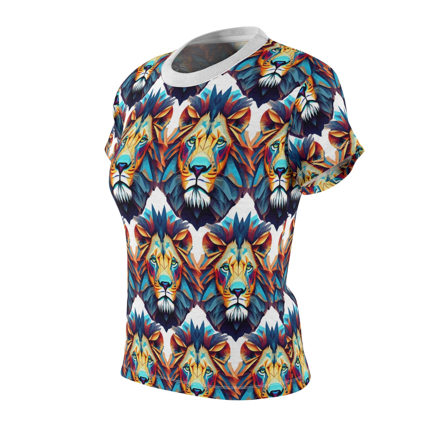Women's Cut & Sew Tee (AOP) Kukloso Cubist Mr. Lion - Free Shipping