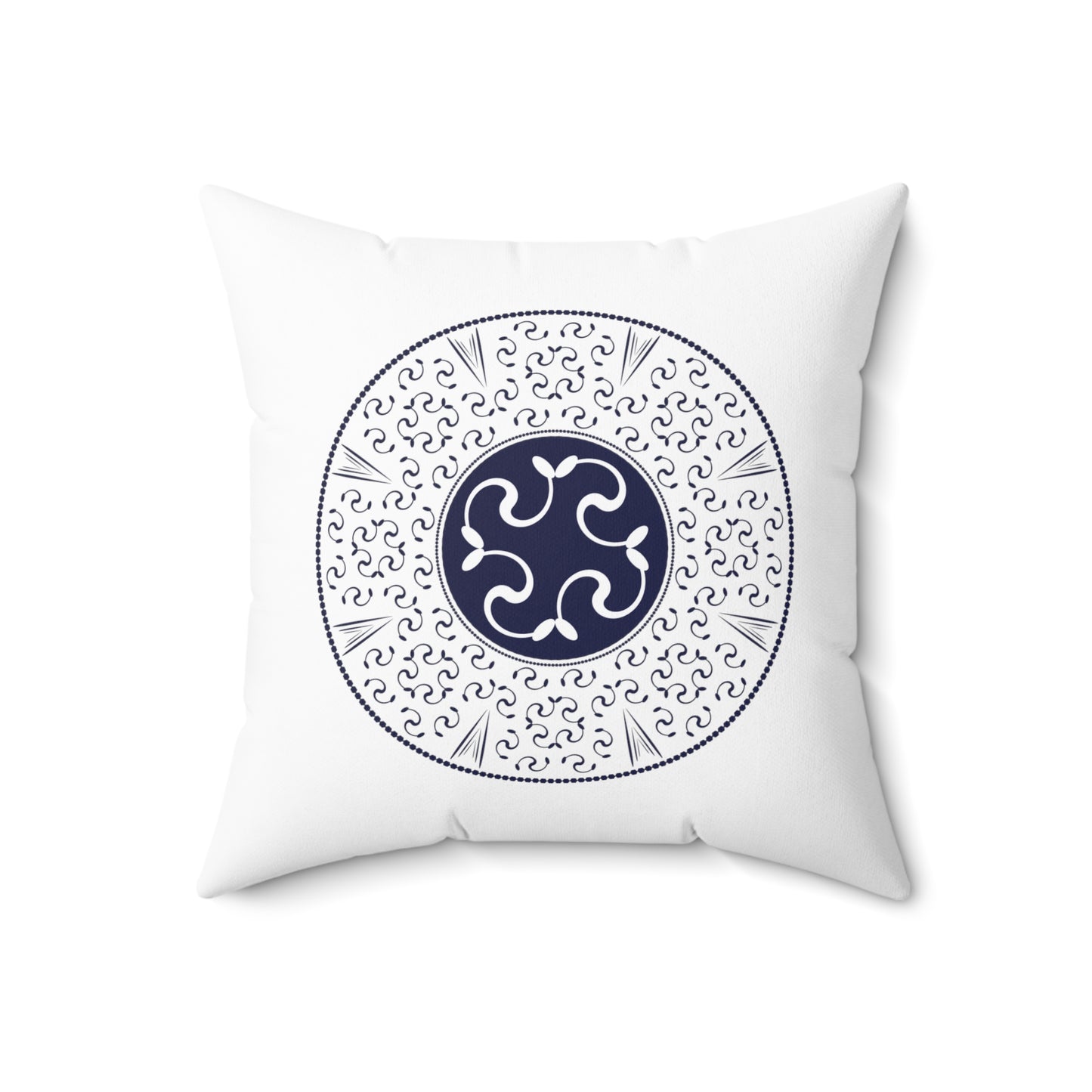 Spun Polyester Square Pillow Kukloso Mandala Designs- Blue Mandala & MD No 5 - Free Shipping