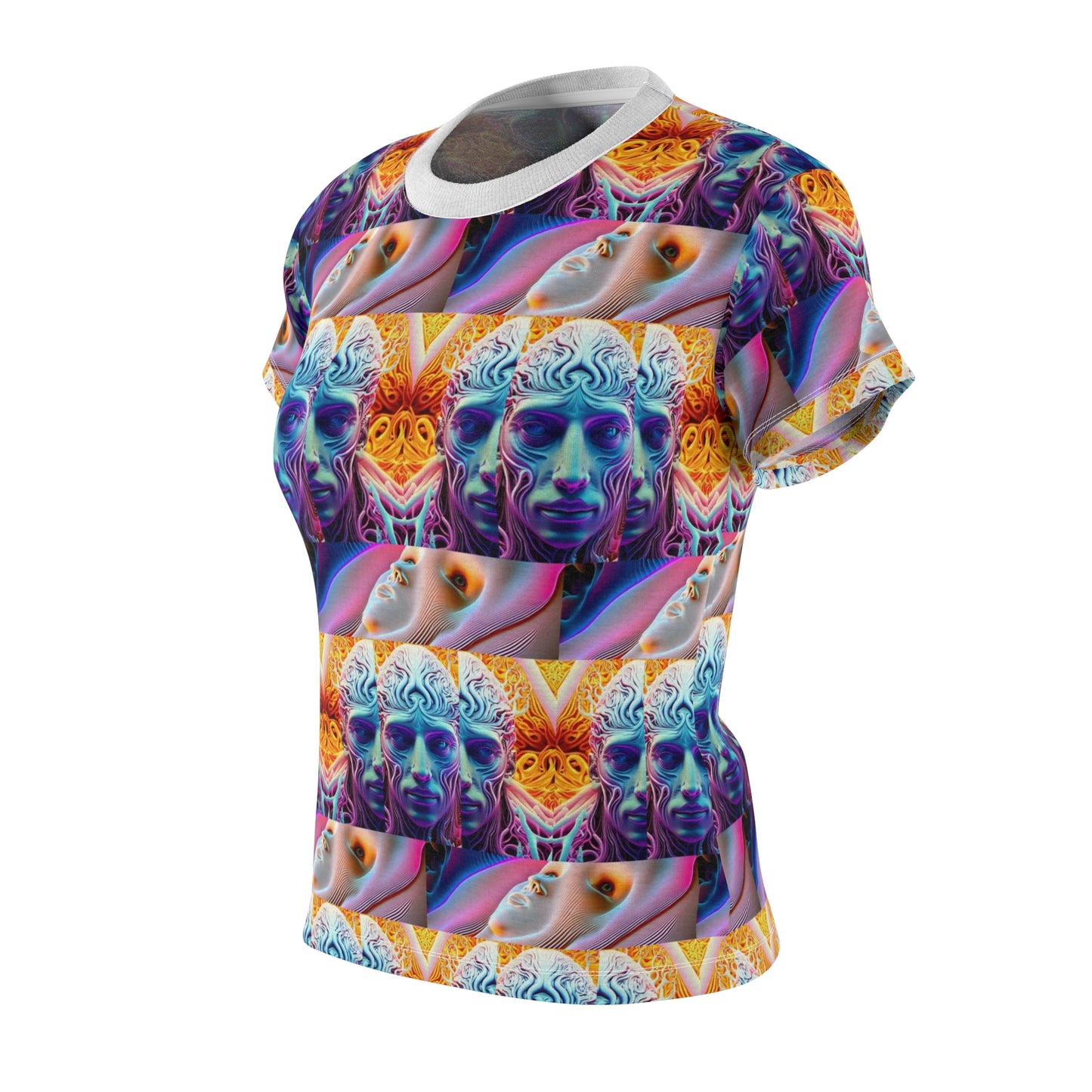 Women's Cut & Sew Tee (AOP) Kukloso Space Face No 10 - Free Shipping