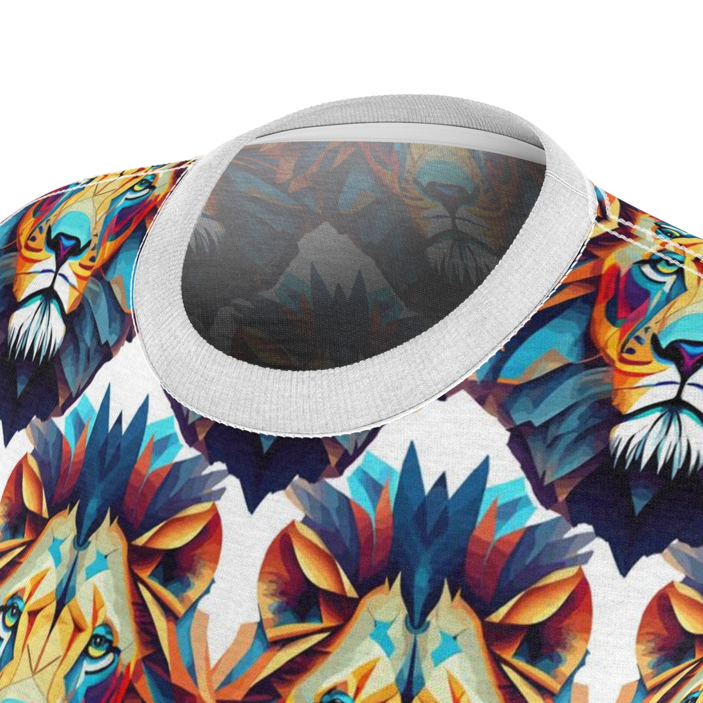 Women's Cut & Sew Tee (AOP) Kukloso Cubist Mr. Lion - Free Shipping