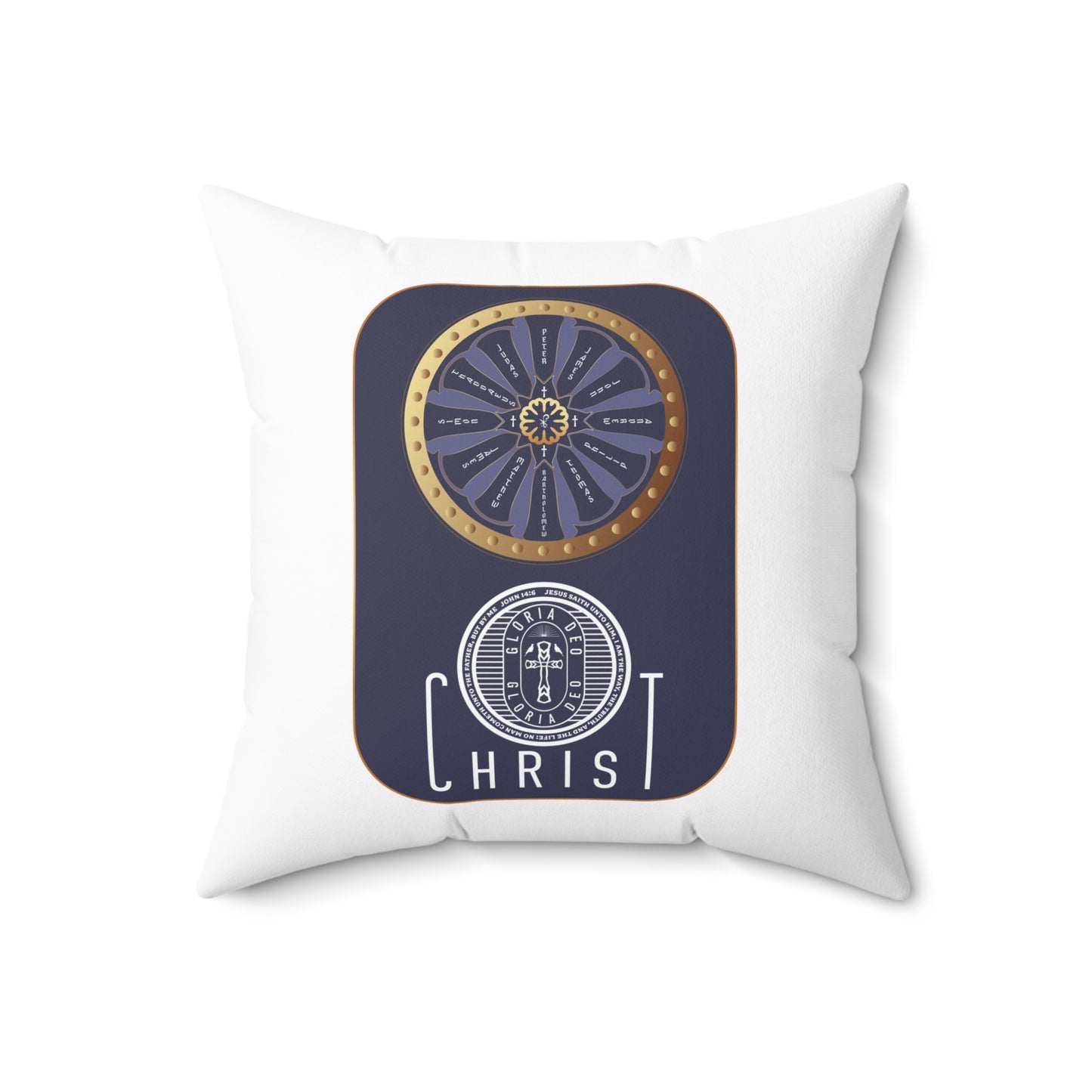 Spun Polyester Square Pillow Kukloso 'The Lord's Prayer' / 'The Twelve Disciples of Jesus' - Free Shipping