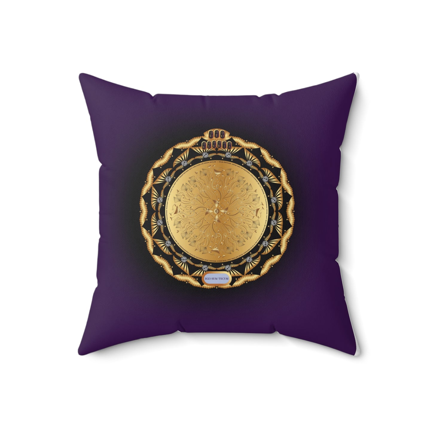 Spun Polyester Square Pillow Kukloso OVC 4240 'Gloria Deo'/ OVC No 4247 'I Am With You' - Free Shipping