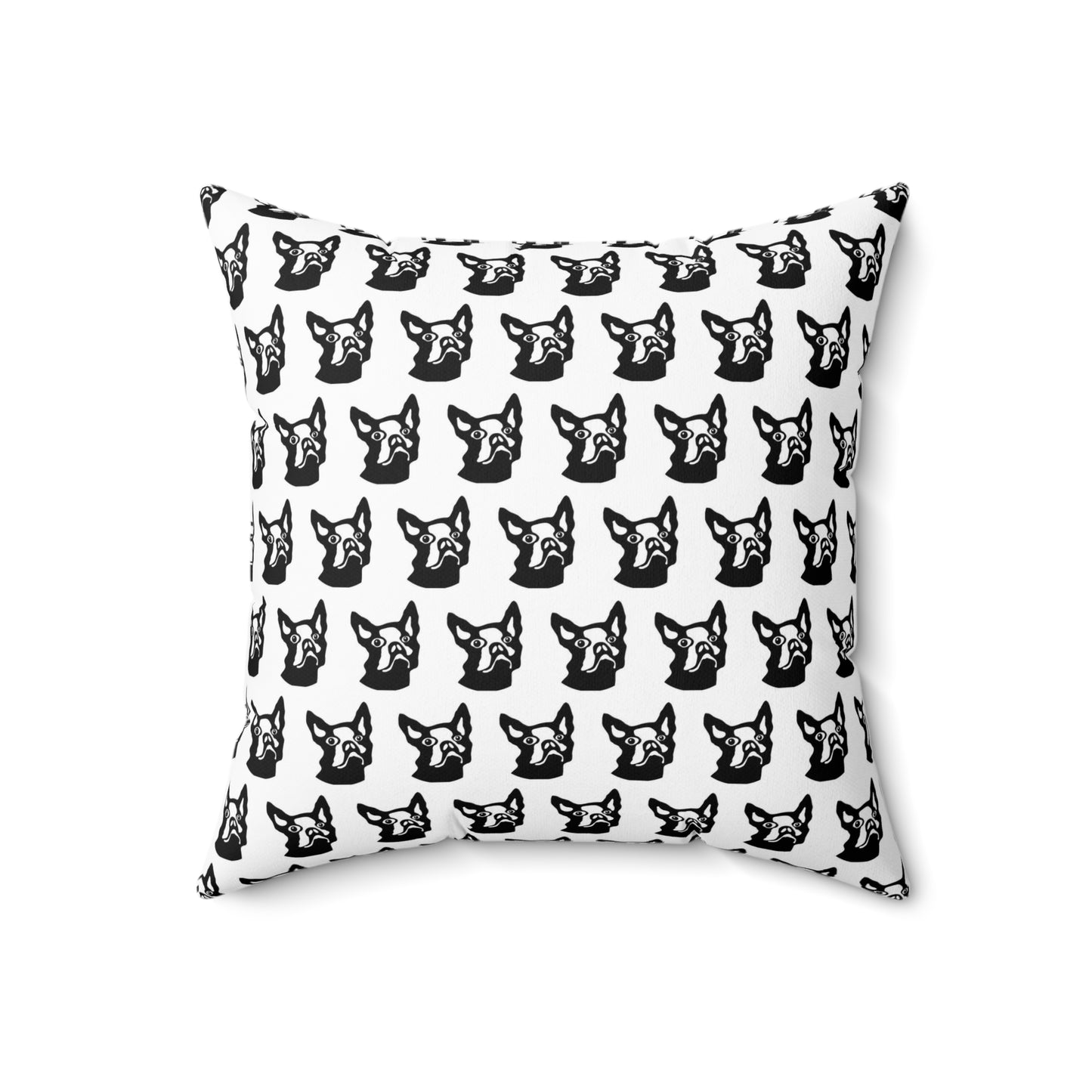 Spun Polyester Square Pillow Kukloso 'American Gentleman' Boston Terrier Dog - Free Shipping