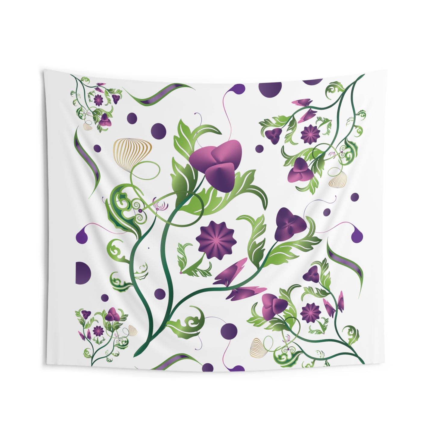 Indoor Wall Tapestries Kukloso Mandala Decorata No 7 Melange de fleur Abstract Flowers - Free Shipping