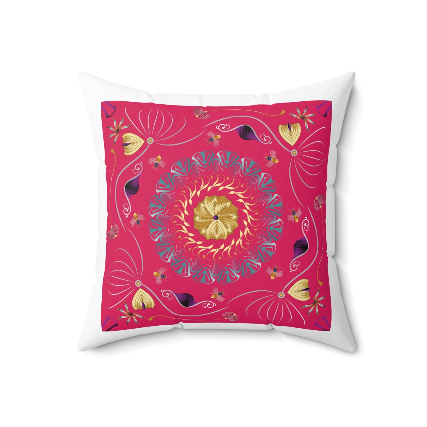 Spun Polyester Square Pillow Kukloso Ancient Geometrica No 33 - Free Shipping