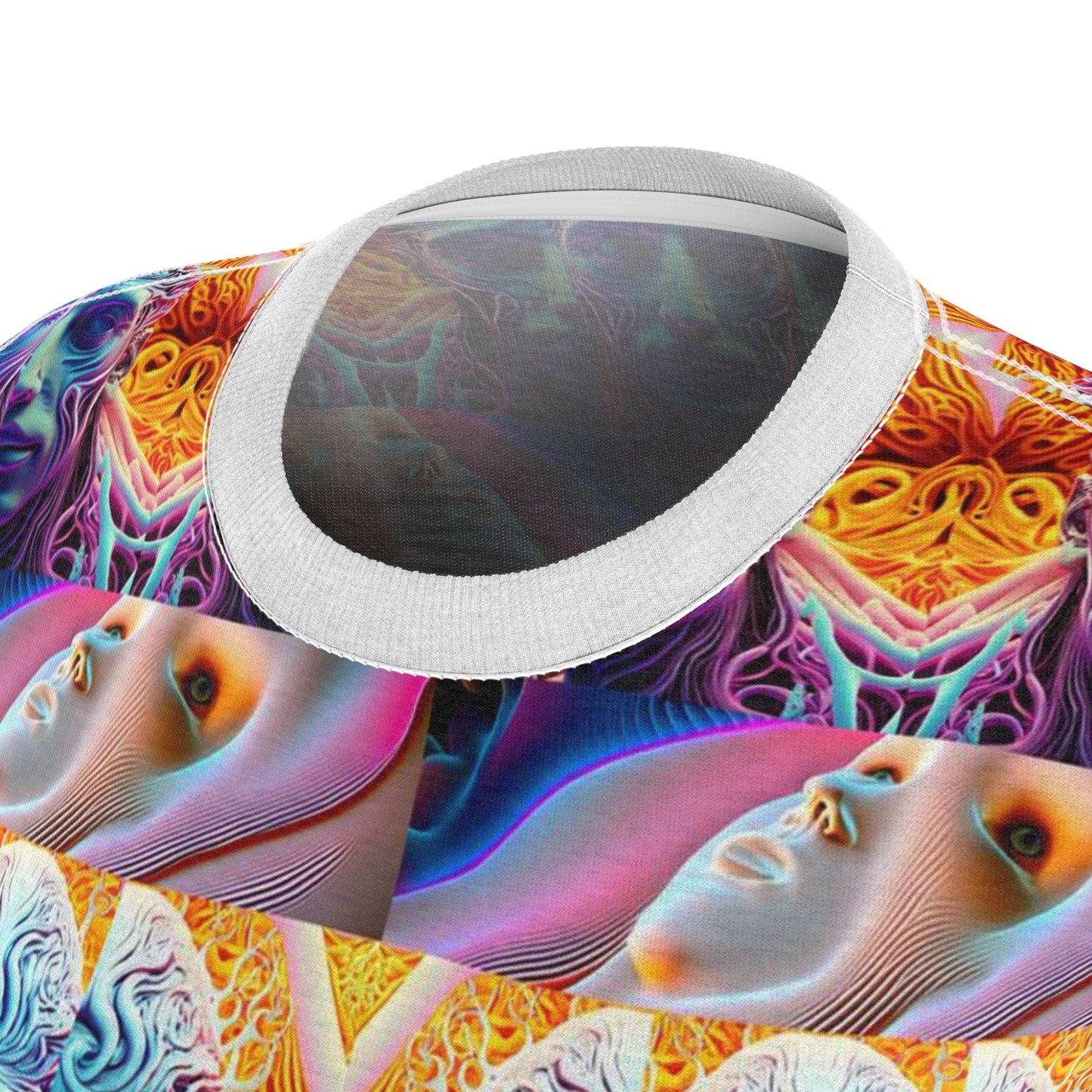 Women's Cut & Sew Tee (AOP) Kukloso Space Face No 10 - Free Shipping
