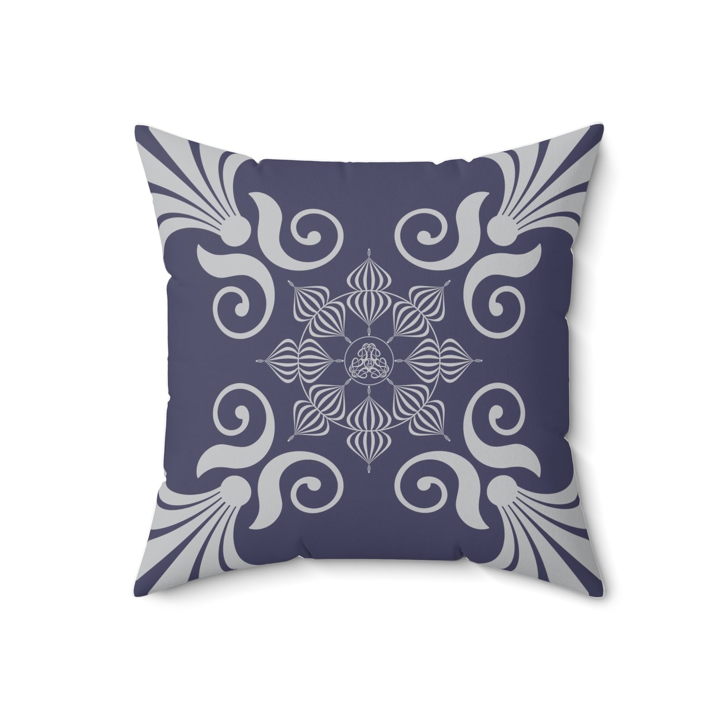 Spun Polyester Square Pillow Kukloso Fleurons No 38 - Free Shipping