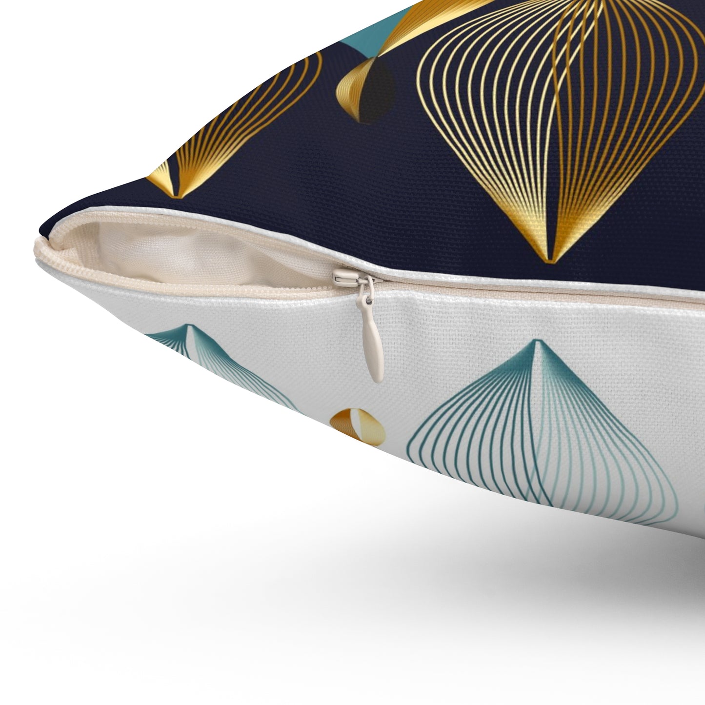Spun Polyester Square Pillow Kukloso Fleurons No 35 - Free Shipping