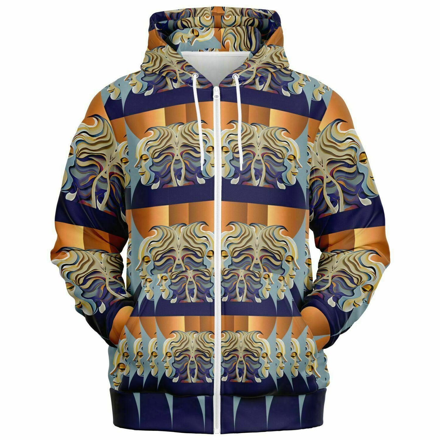 Fashion Zip-Up Hoodie - AOP Kukloso Ancients series No 1 - Free Shipping
