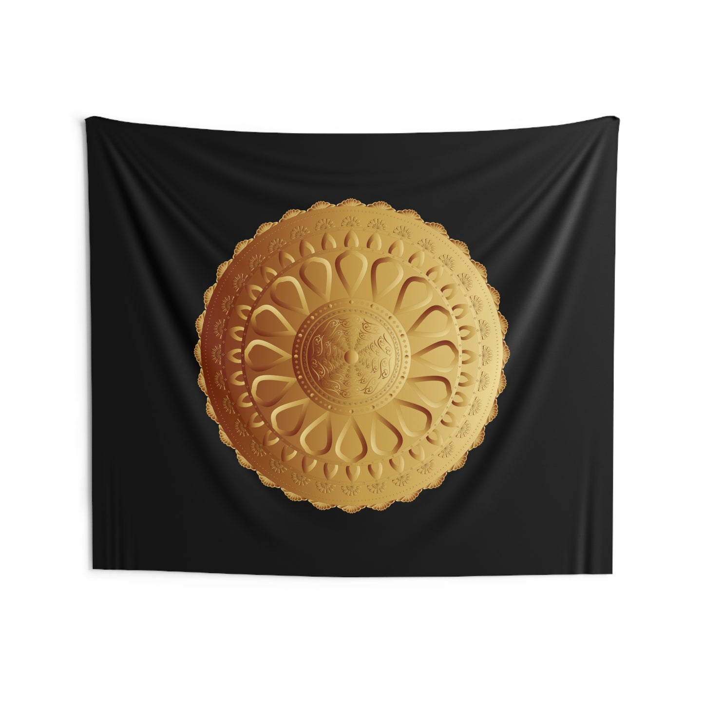 Indoor Wall Tapestries Kukloso Kuklos No 4345 Gold Mandala - Free Shipping