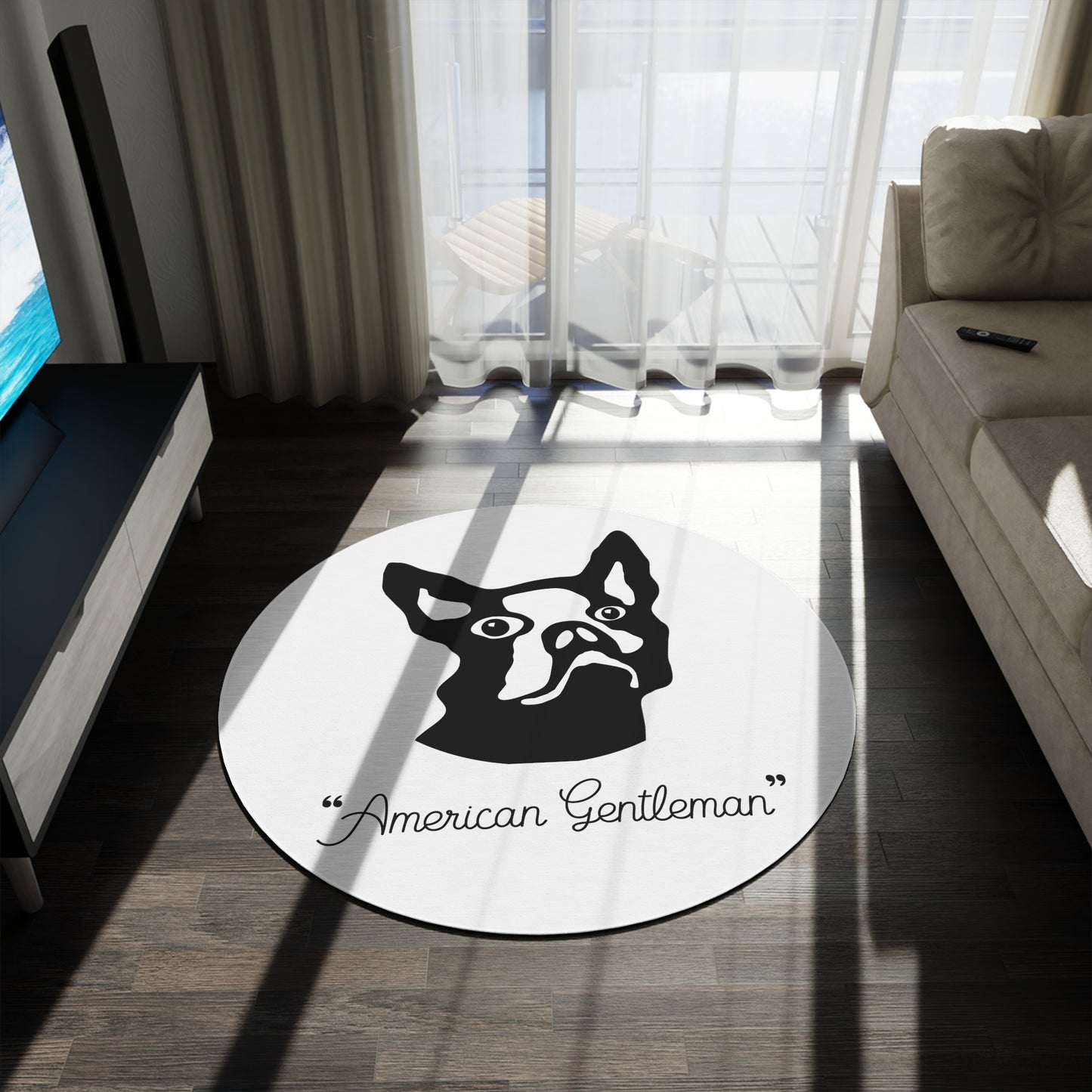 Round Rug Kukloso "American Gentleman" Tippy went to Heaven - 1958 Free Shipping