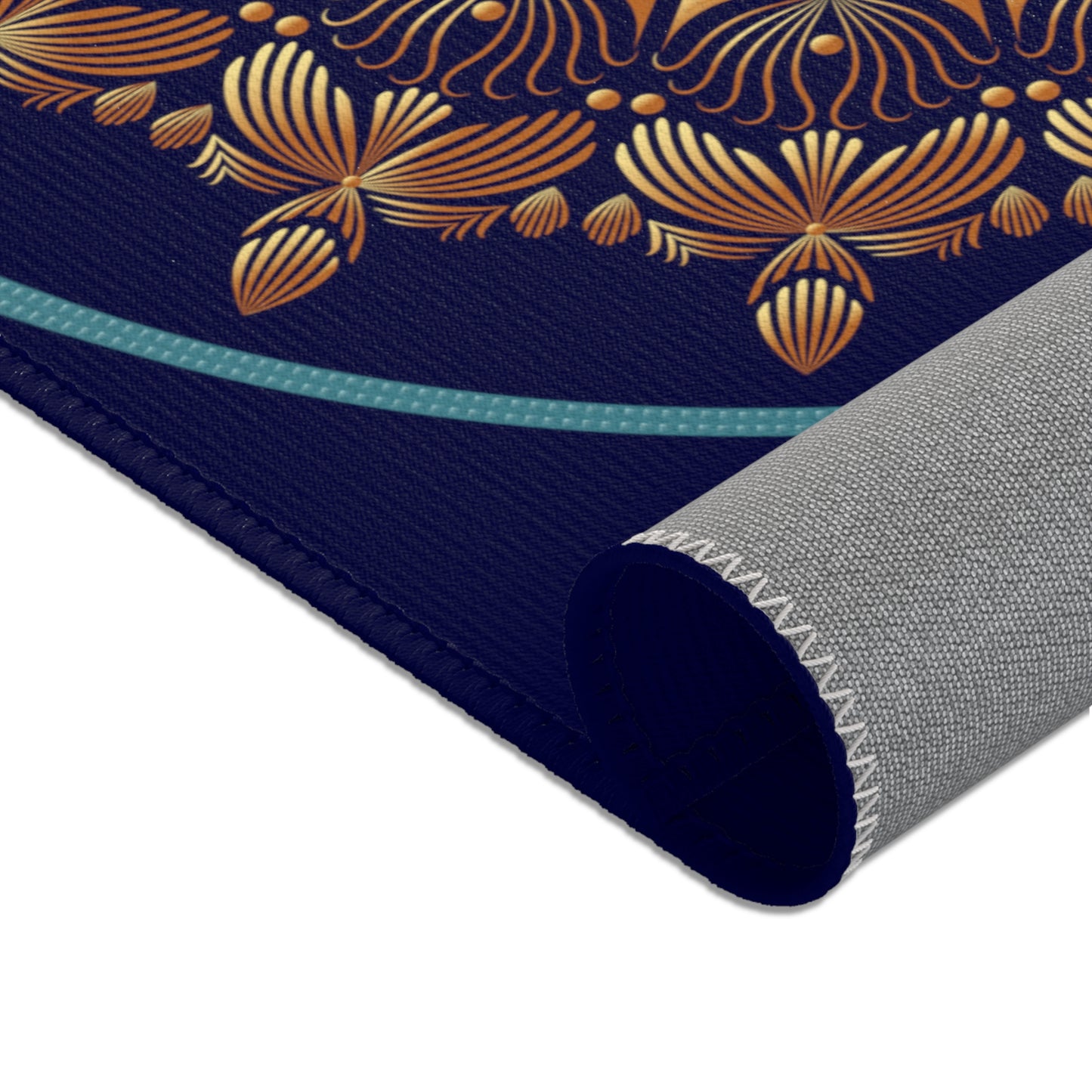 Area Rugs Kukloso Queen Bee Gold on Navy - Free Shipping