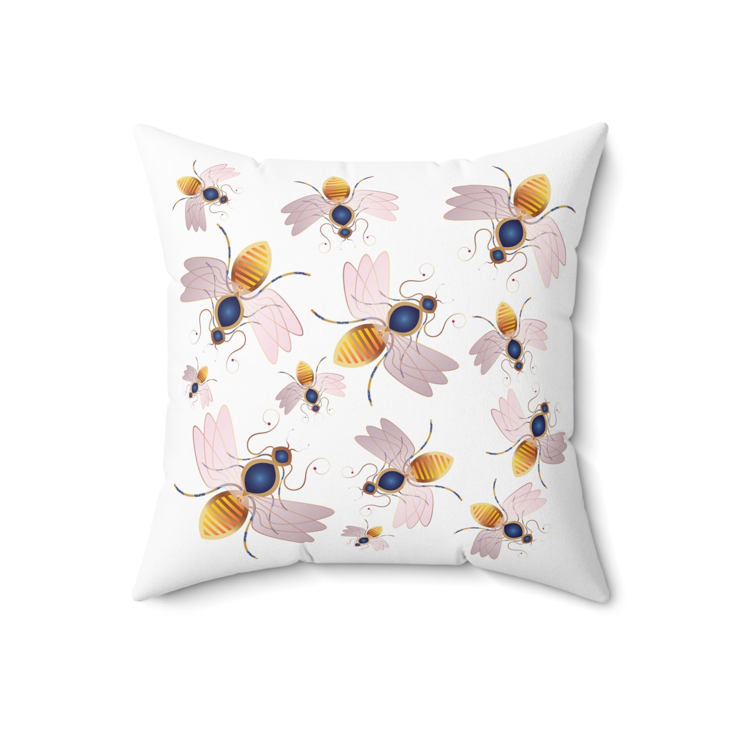 Spun Polyester Square Pillow Kukloso 'Queen Bee' - Free Shipping