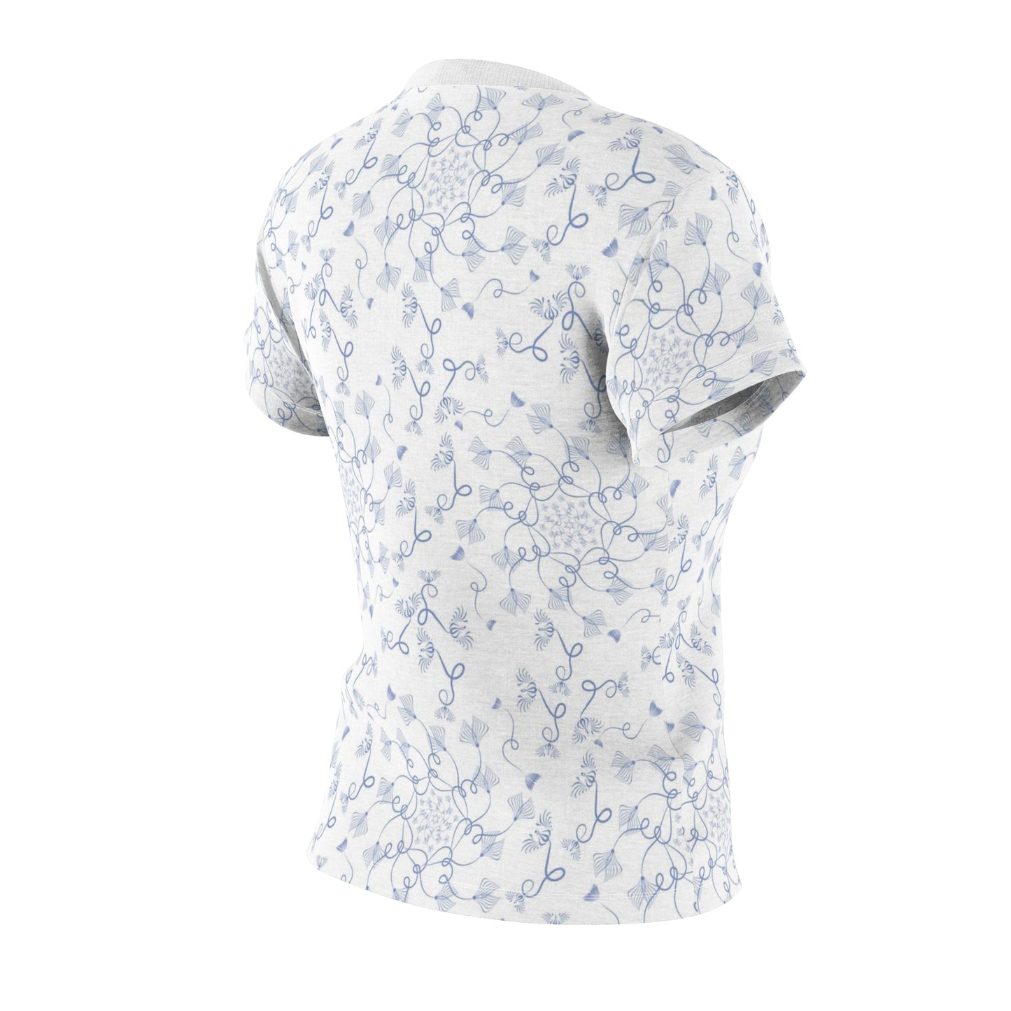 Women's Cut & Sew Tee (AOP) Kukloso Abstractical No 19 Periwinkle on White - Free Shipping