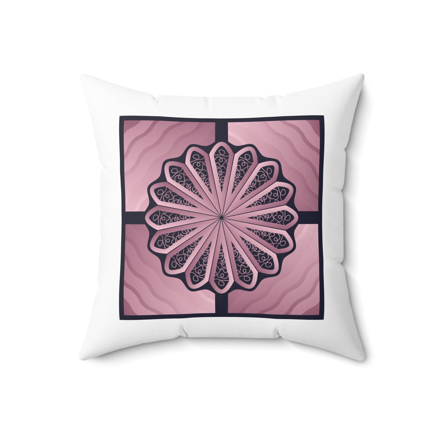 Spun Polyester Square Pillow Kukloso Ancient Geometrica No 43 - Free Shipping