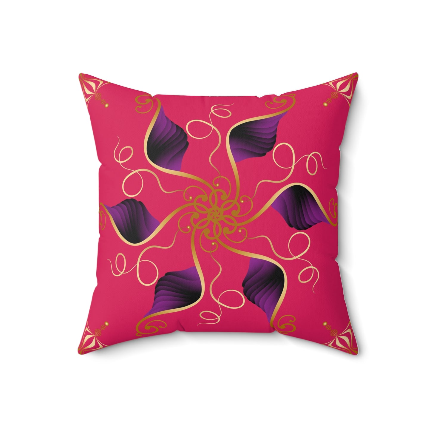 Spun Polyester Square Pillow Kukloso Ancient Geometrica No 8 - Free Shipping
