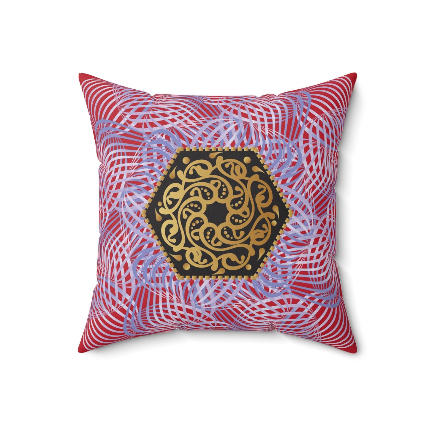 Spun Polyester Square Pillow Kukloso Fleurons No 7 - Free Shipping