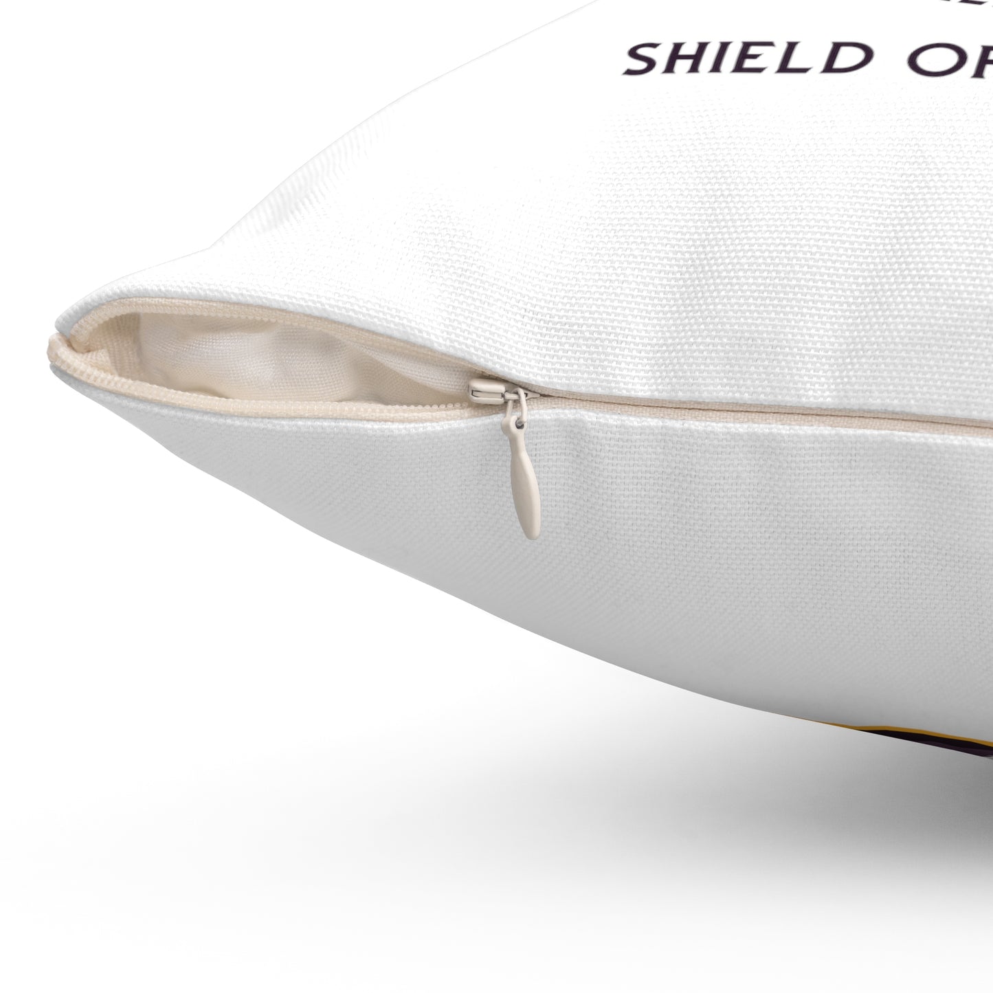 Spun Polyester Square Pillow Kukloso Shield of The Trinity / Shield of Trinity - Free Shipping