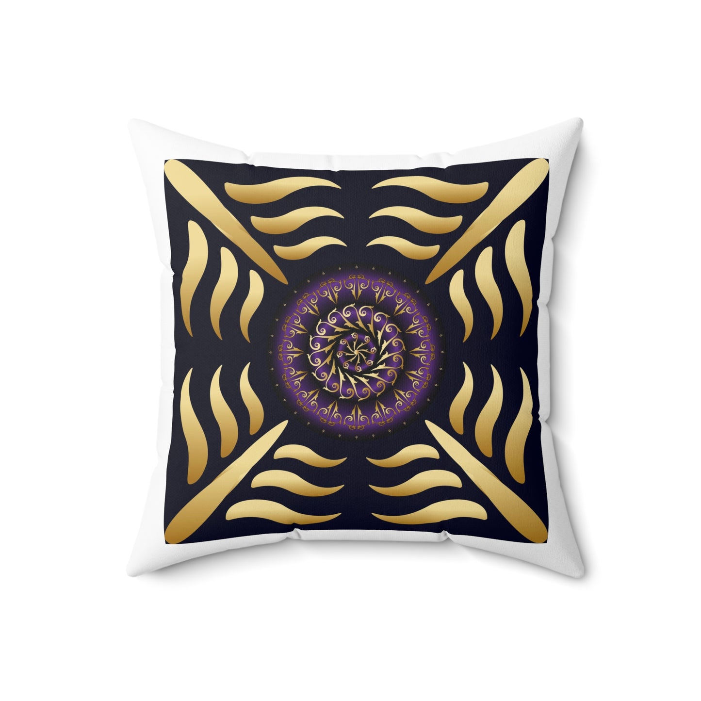Spun Polyester Square Pillow Kukloso Fleurons No 13 - Free Shipping