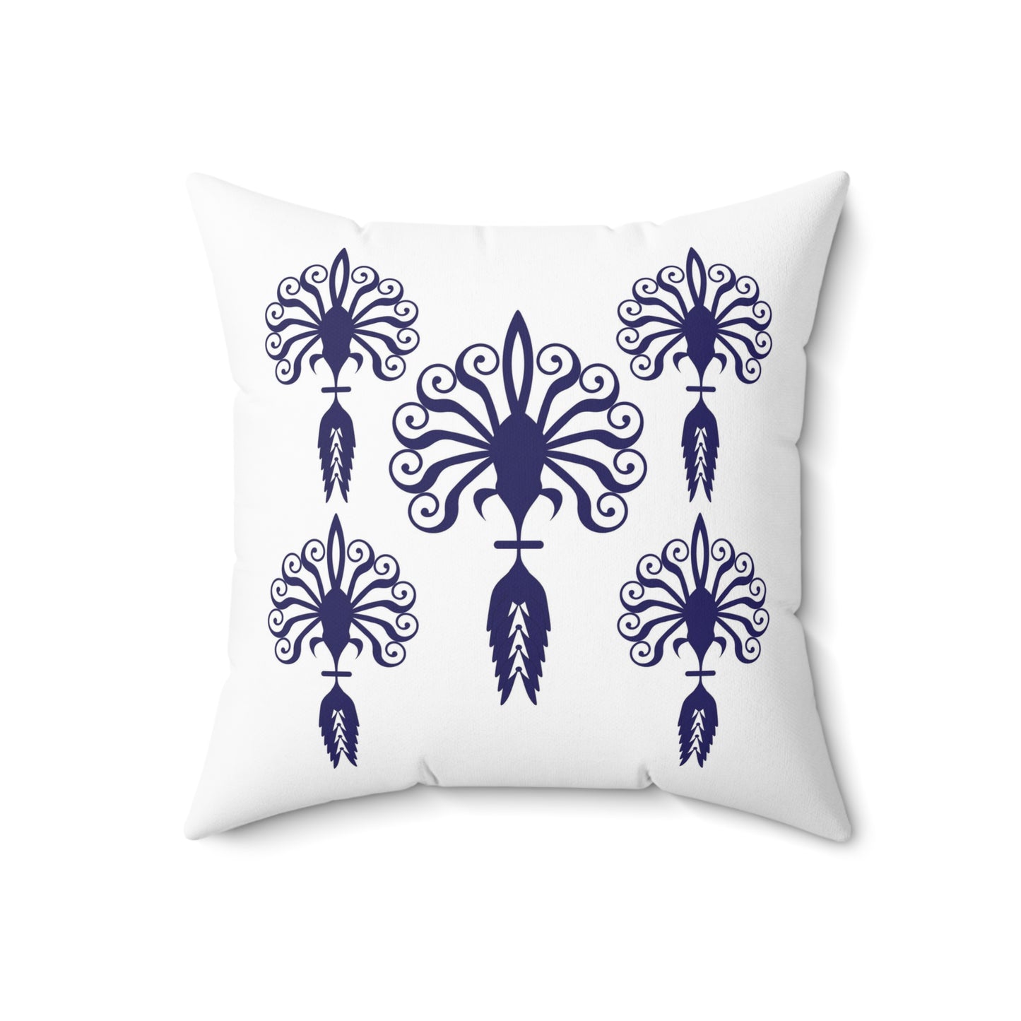 Spun Polyester Square Pillow Kukloso Fleurons No 1 - Free Shipping