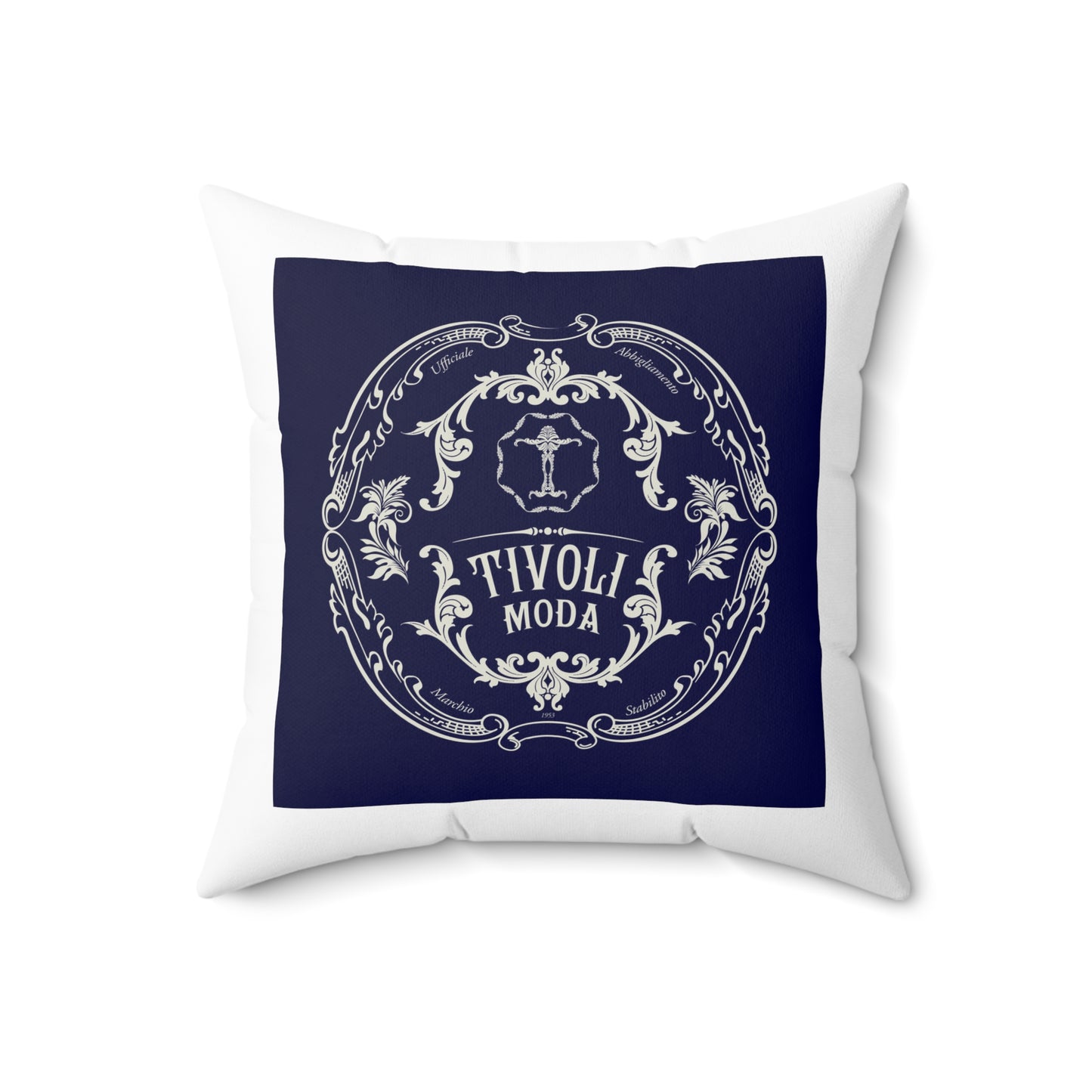 Spun Polyester Square Pillow Kukloso 'Tivoli Moda" 1953 No 2 - Free Shipping