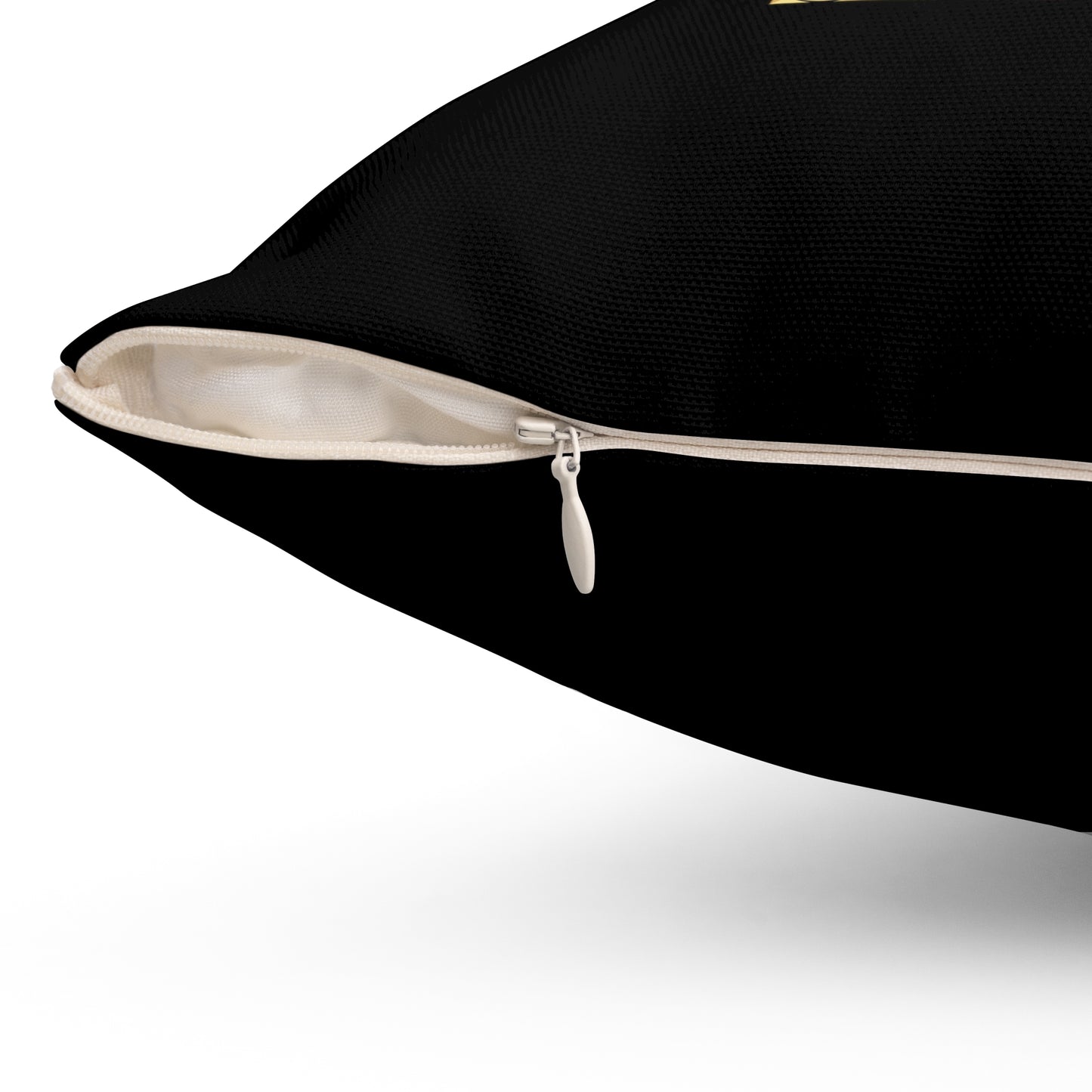 Spun Polyester Square Pillow K Vita Donum/Revelation 22:13, on Black - Free Shipping