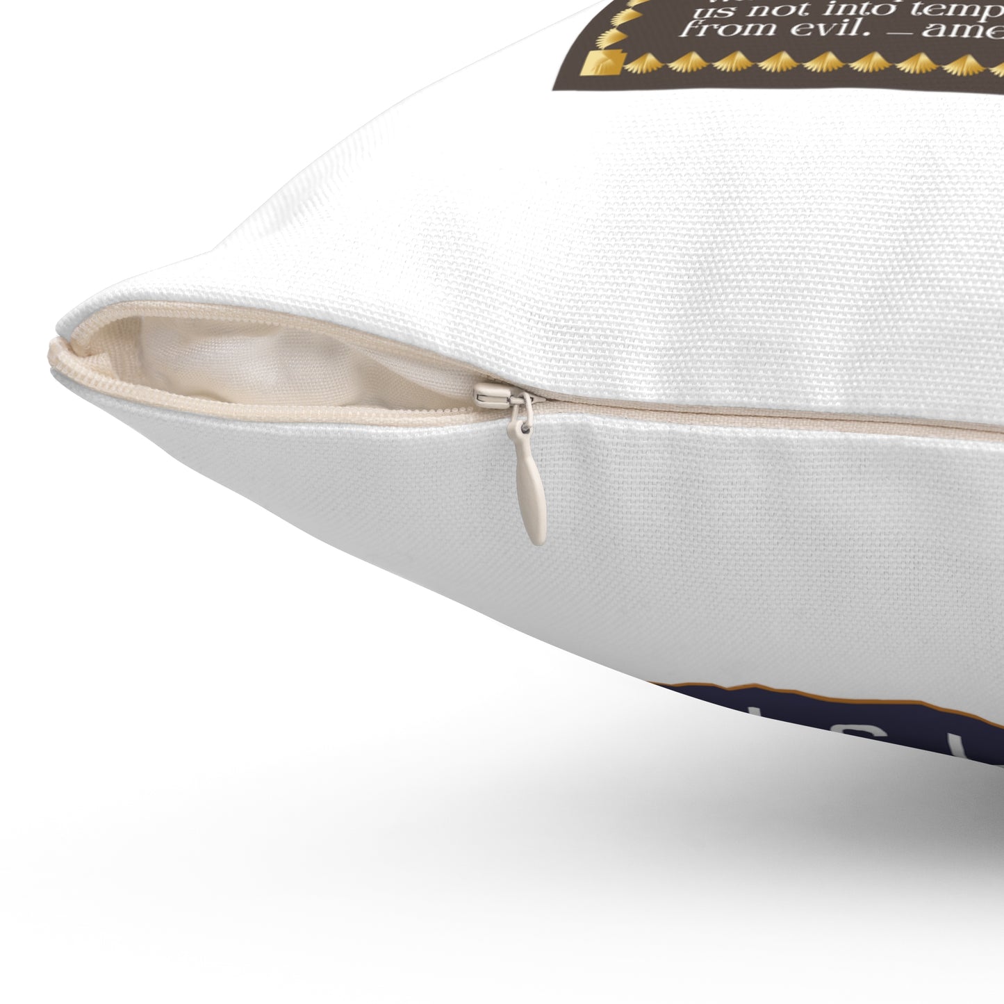 Spun Polyester Square Pillow Kukloso 'The Lord's Prayer' / 'The Twelve Disciples of Jesus' - Free Shipping