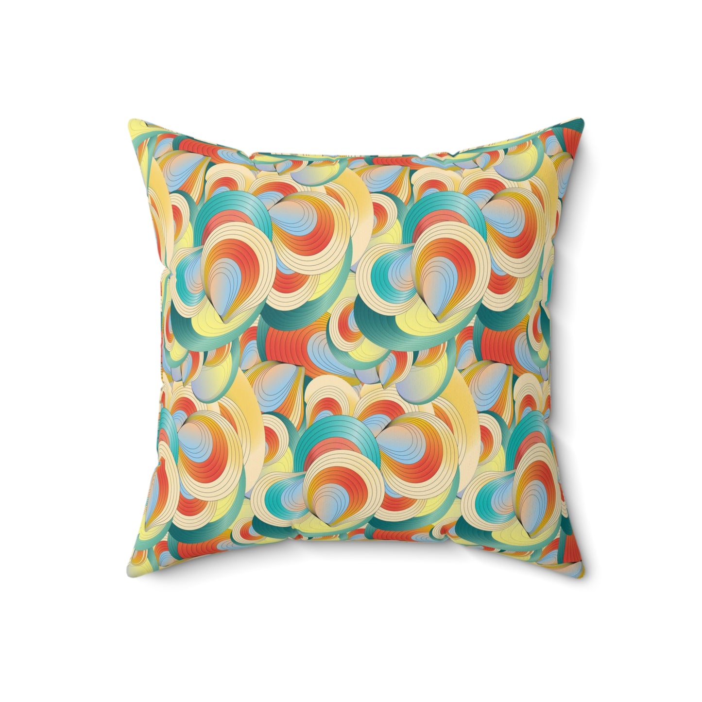Spun Polyester Square Pillow Kukloso Ice Cream Swirls No 10 - Free Shipping