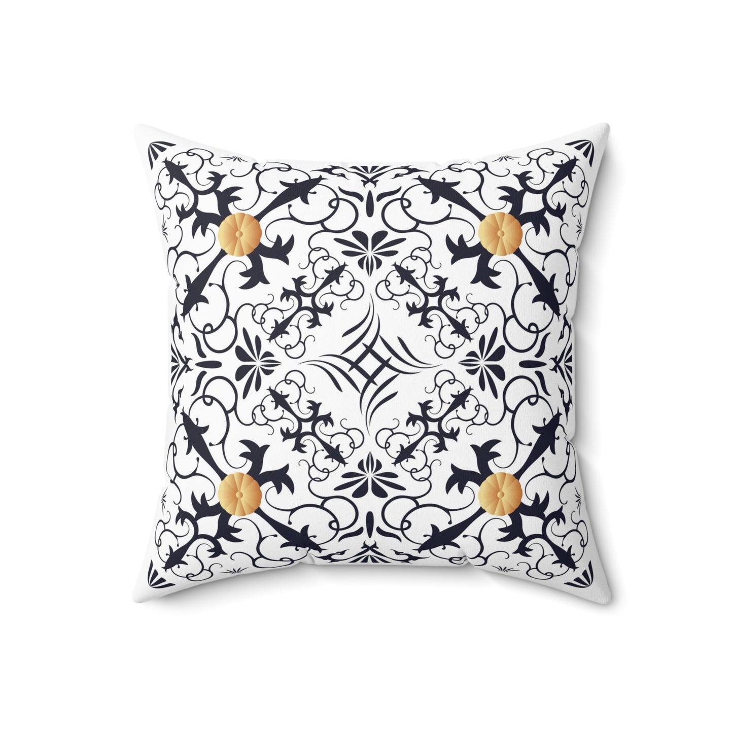 Spun Polyester Square Pillow Kukloso Ancient Geometrica No 47 - Free Shipping