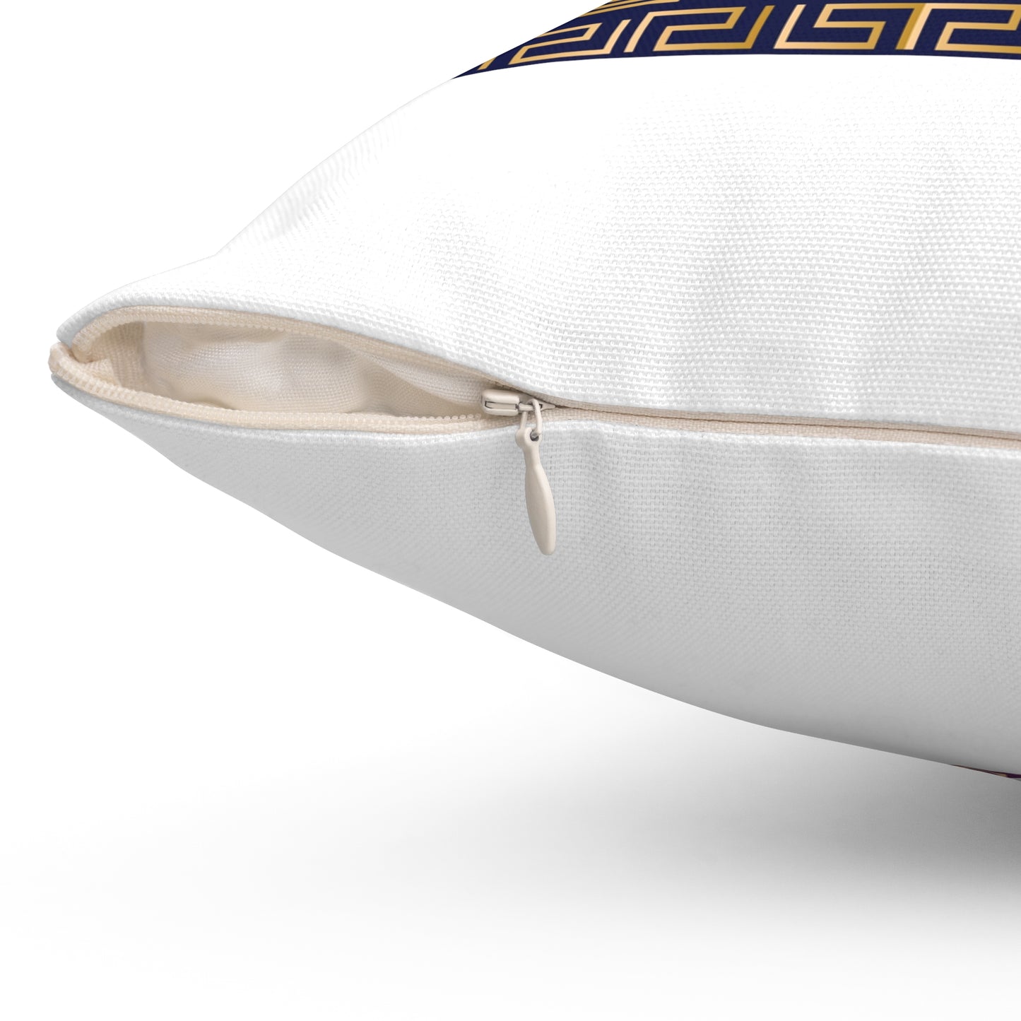 Spun Polyester Square Pillow Kukloso Greek Border 'Carpe Diem' No 5 - Free Shipping