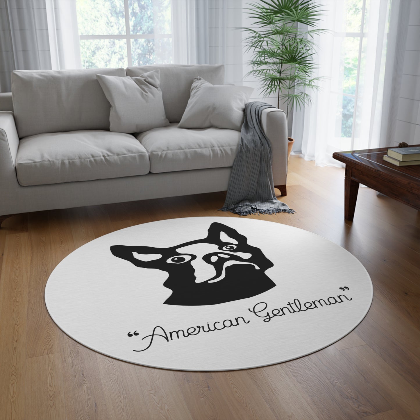 Round Rug Kukloso "American Gentleman" Tippy went to Heaven - 1958 Free Shipping