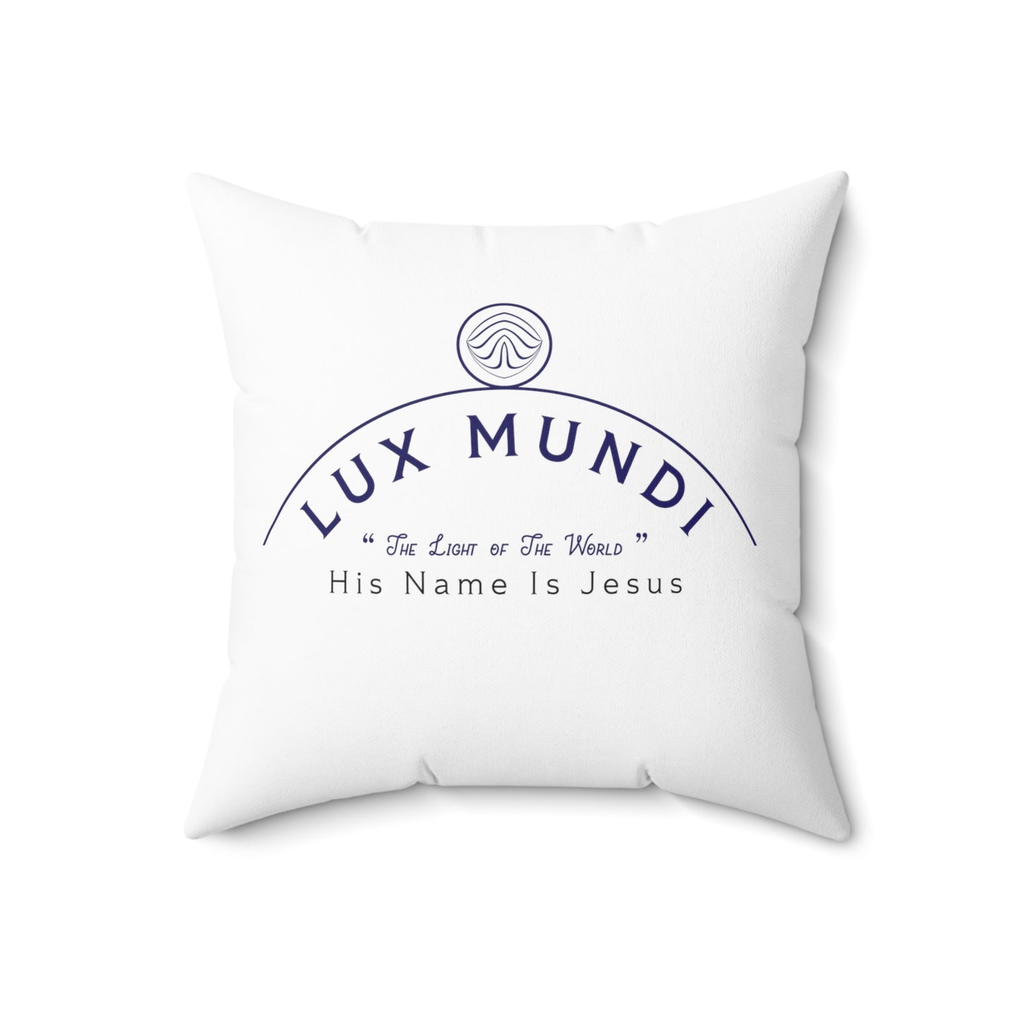 Spun Polyester Square Pillow Lux Mundi/PX Christogram Free Shipping