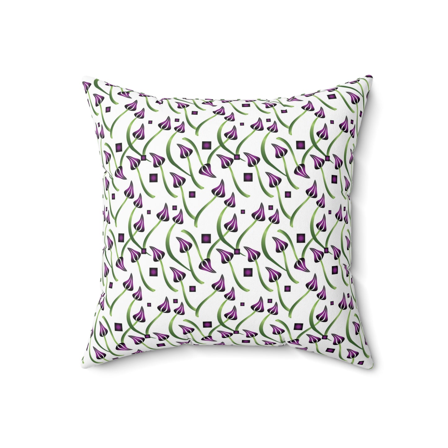 Spun Polyester Square Pillow Kukloso Melange de fleur Abstract Florals No 6 - Free Shipping