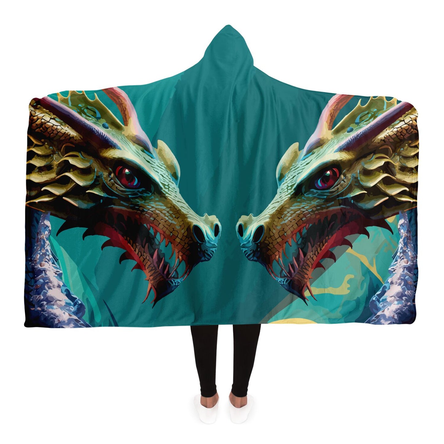 Hooded Blanket - AOP  Kukloso Two Dragons No 3 - Free Shipping