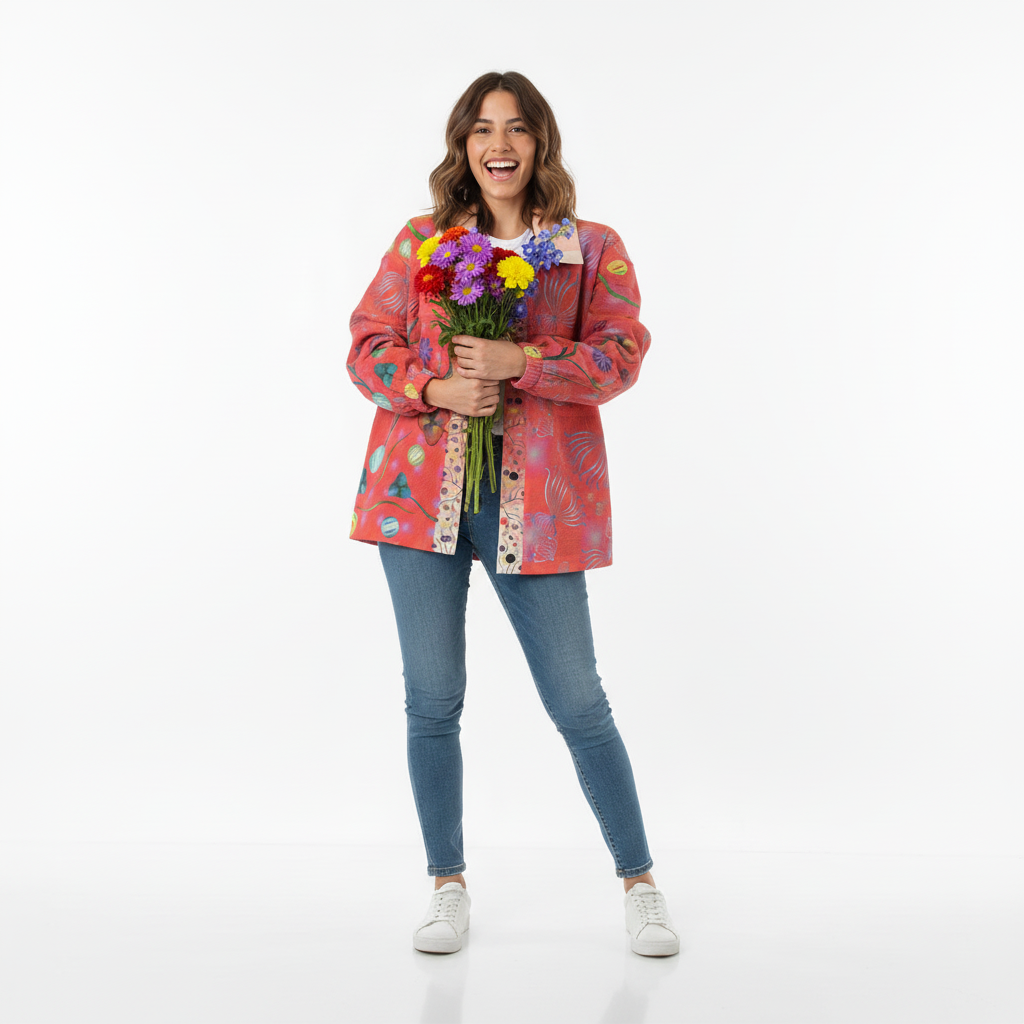 AOP Unisex Casual Lapel Jacket Kukloso Patchwork Collage No 78